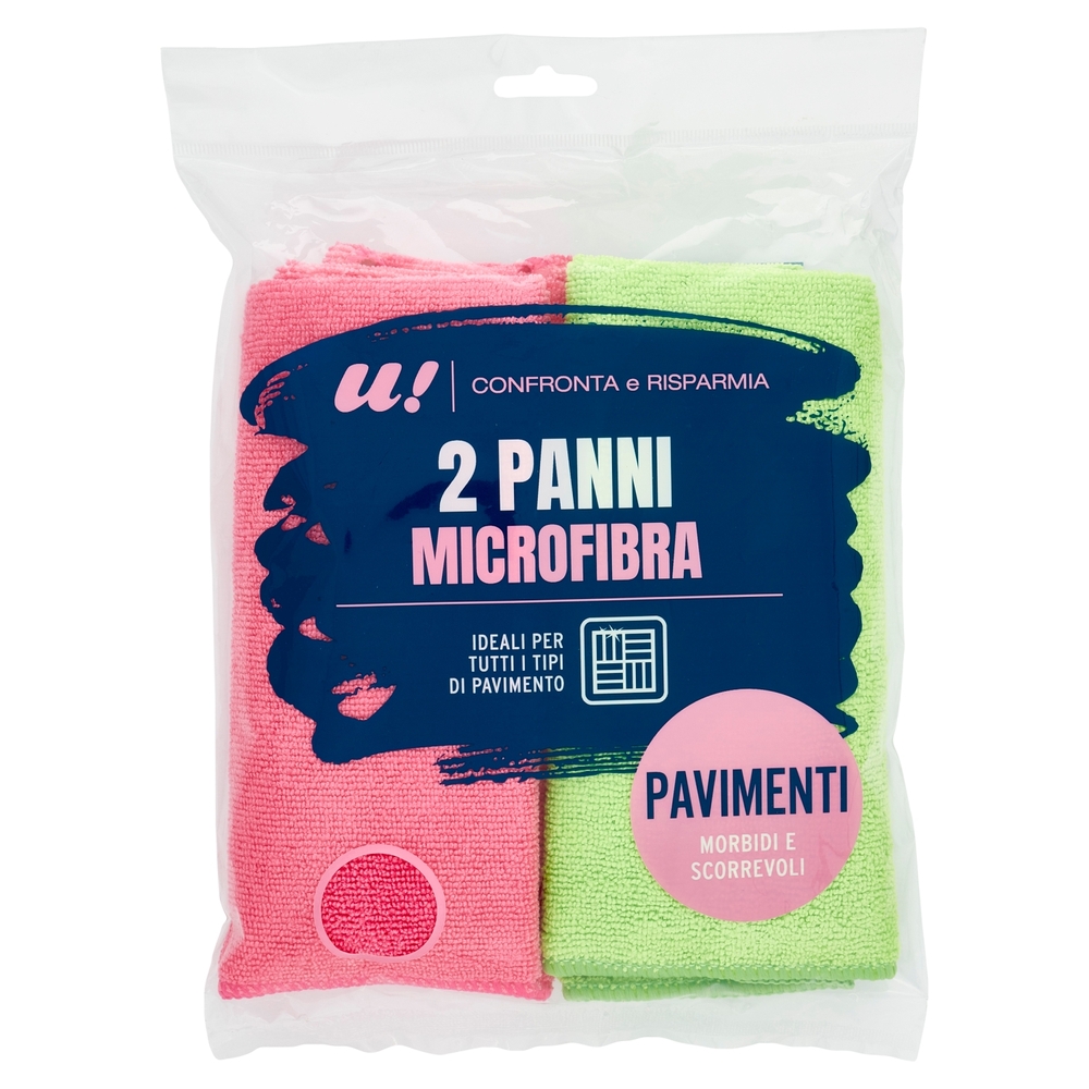 2 Panni Microfibra per Pavimenti U! Confronta e Risparmia